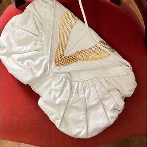 Vintage leather bag - clutch, shoulder, or crossbody.